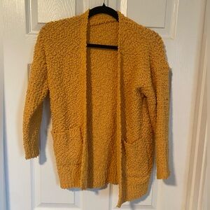 Yellow Textured Cardigan